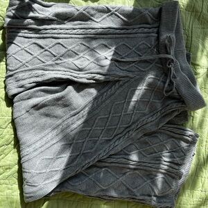 Gray Knit Women's Pants